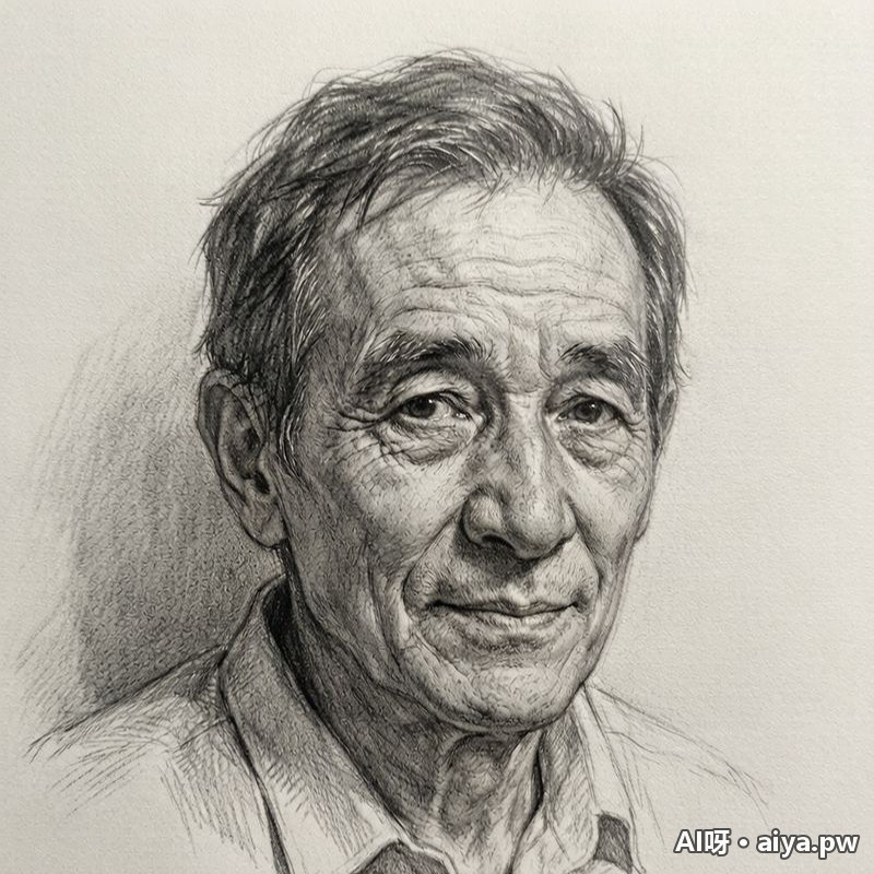 铅笔素描肖像 效果示例