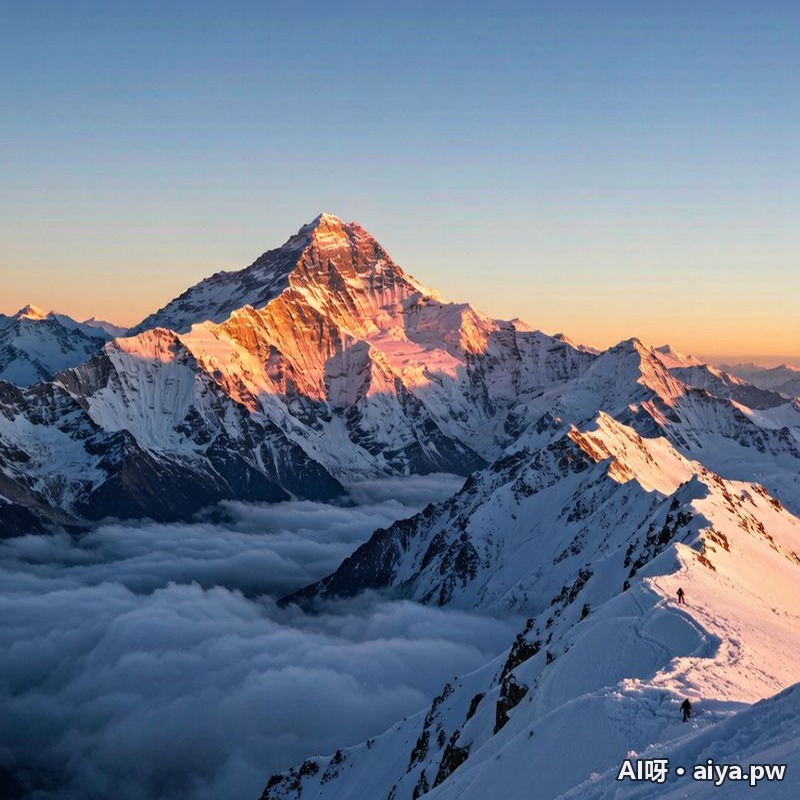 雪山日出风景 效果示例
