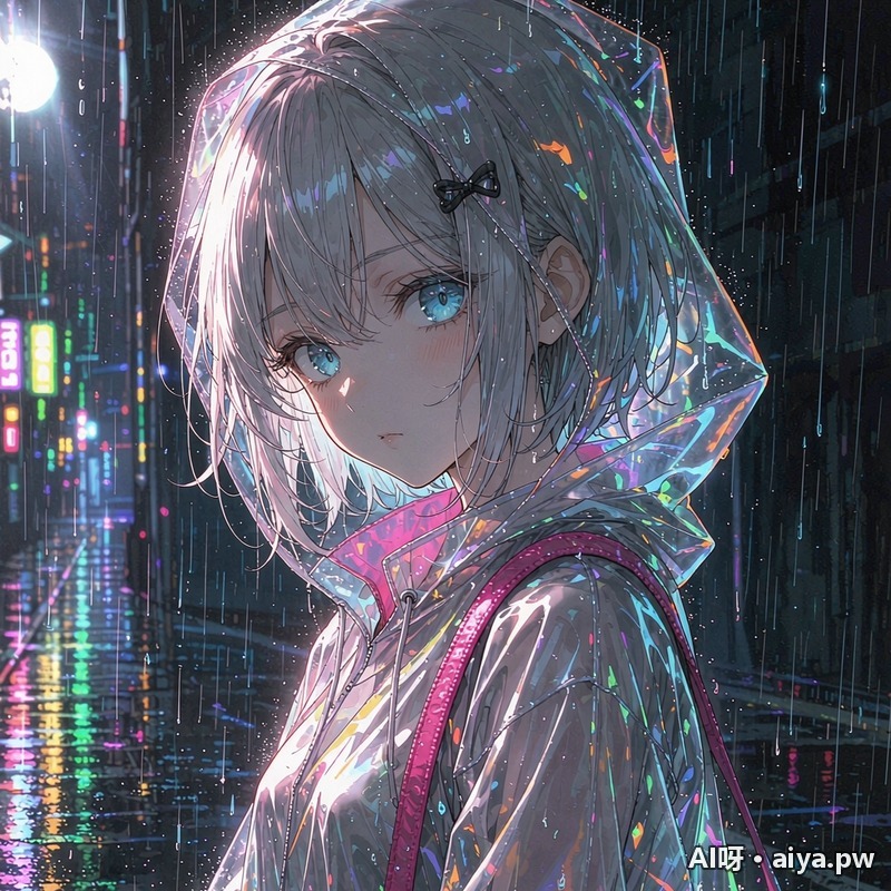 赛博朋克动漫少女特写 效果示例