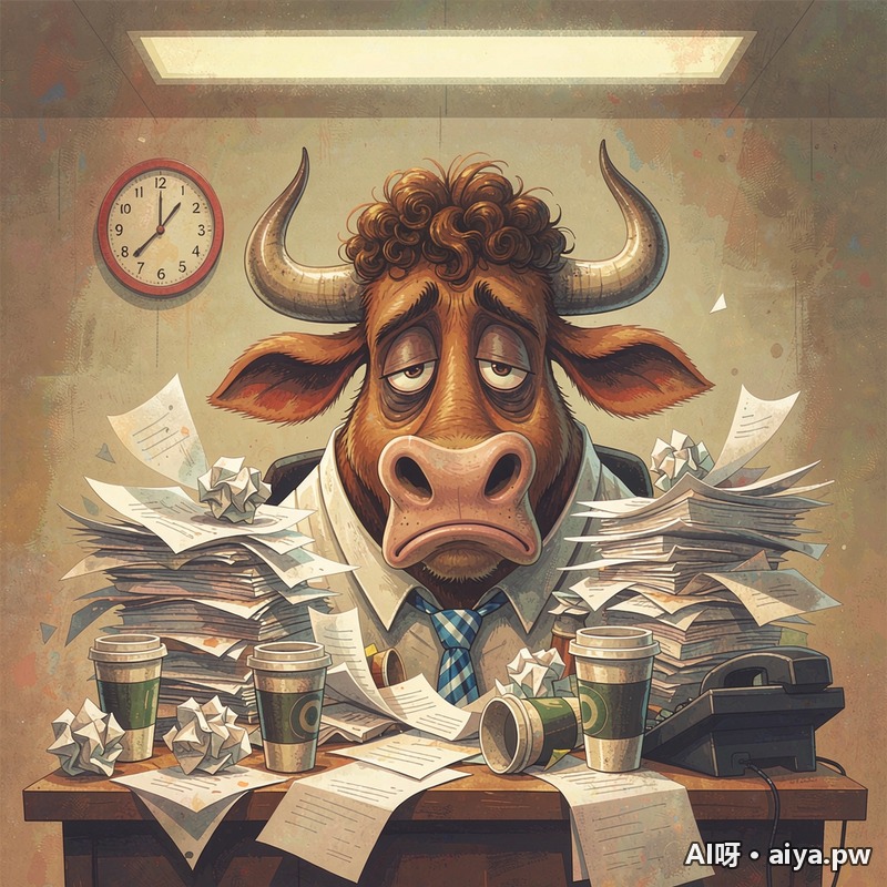 牛马打工人自嘲插画 效果示例