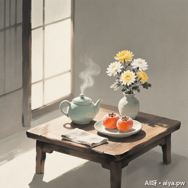 霜降·围炉煮茶静物 效果示例