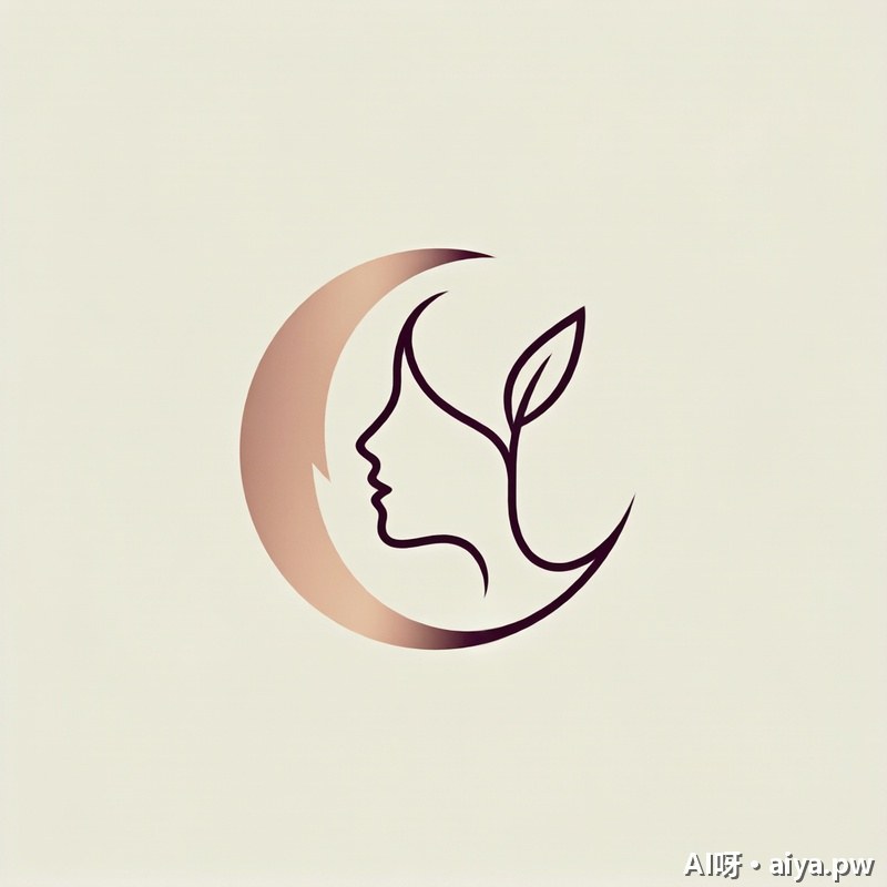 极简女性剪影 Logo 效果示例