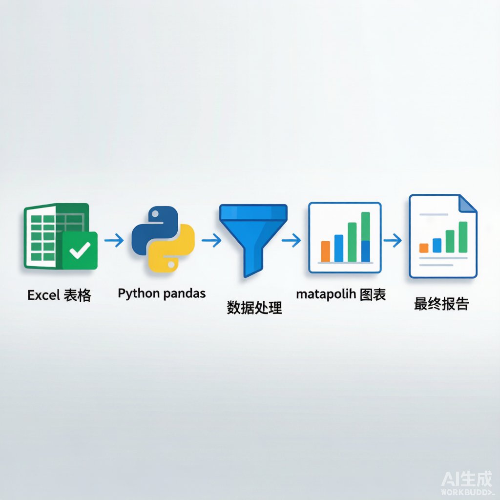 ChatGPT + Python 数据分析工作流：Excel → Python 脚本 → 图表 + 报告