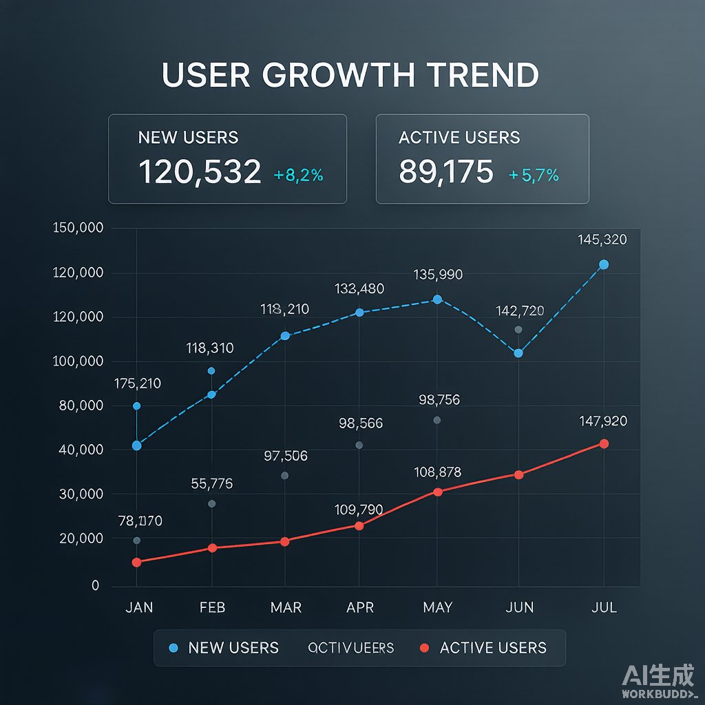 运行脚本自动生成的用户增长趋势图